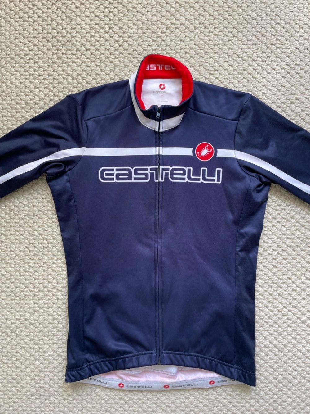 Castelli blue cycling jacket